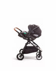 Mimi AVARO infant car seat attached to the Mimi LUNO stroller frame