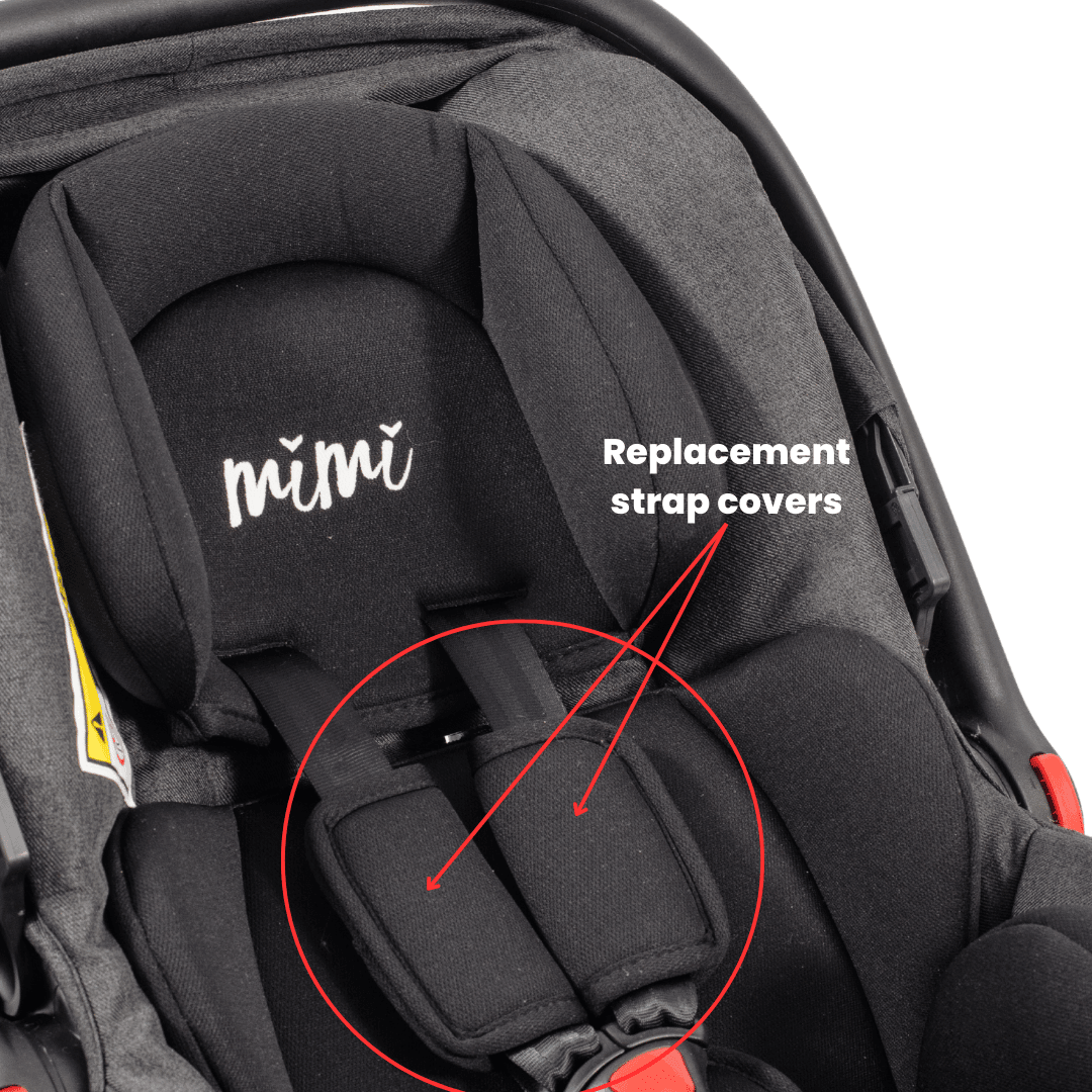 Mimi Luxe Infant Car seat | Strap Covers | Black