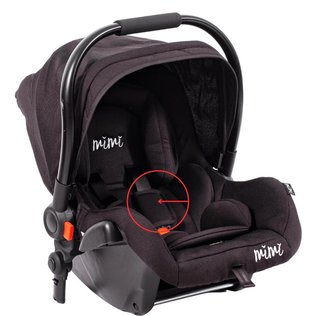 Mimi Luxe Infant Car seat | Strap Covers | Black