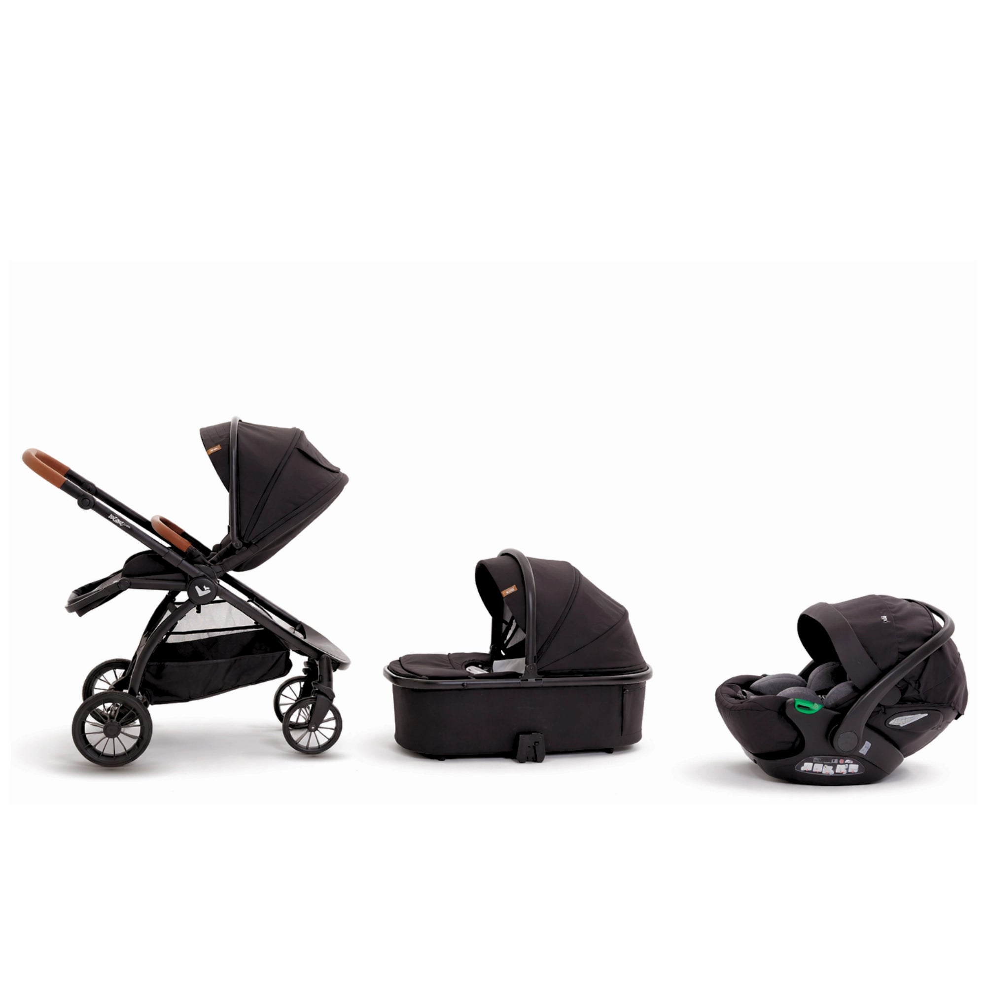 Mimi LUNO Complete 4-in-1 Travel System bundle with stroller, carrycot, AVARO infant car seat and ISOFIX base