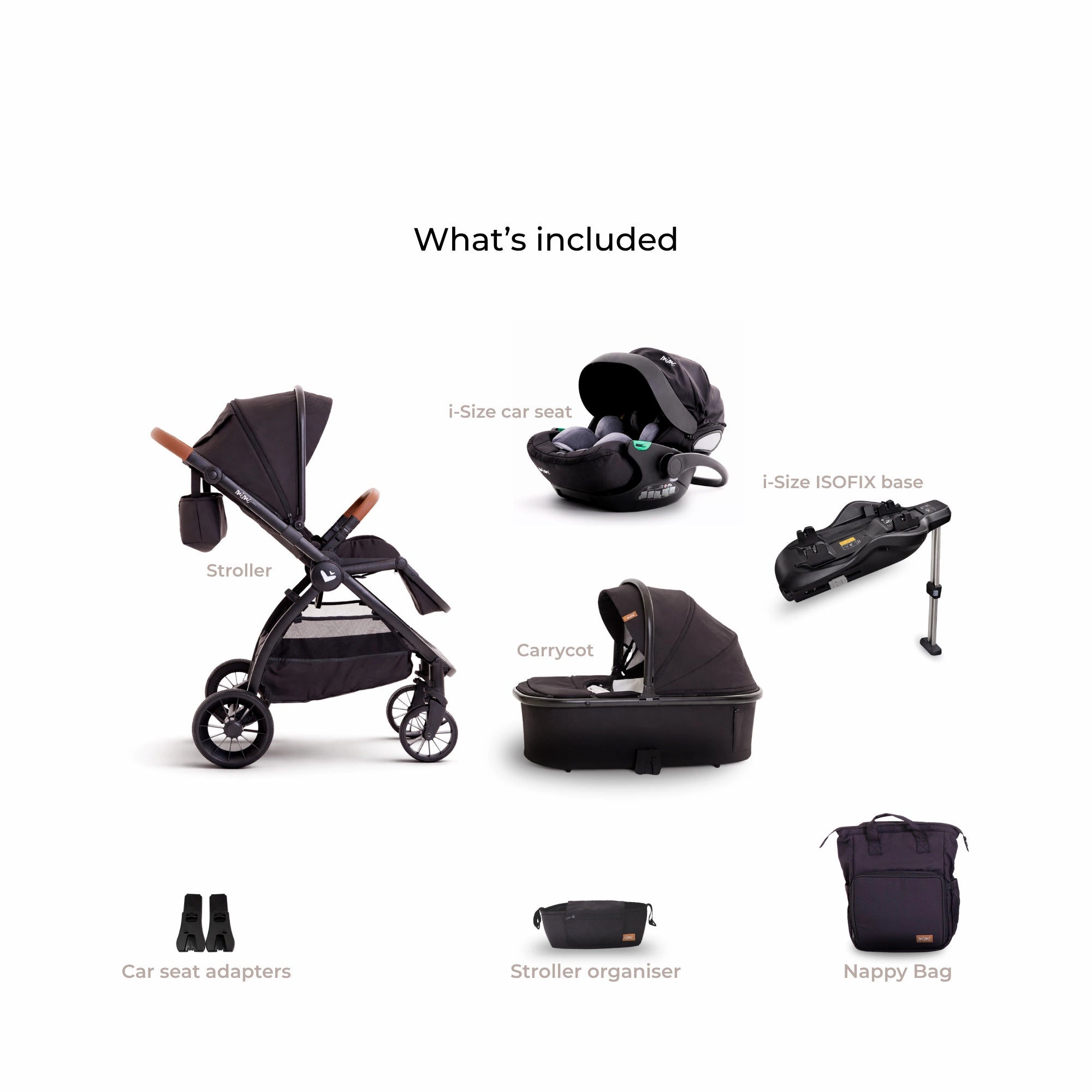 What is included with the Mimi LUNO Complete 4-in-1 Travel System