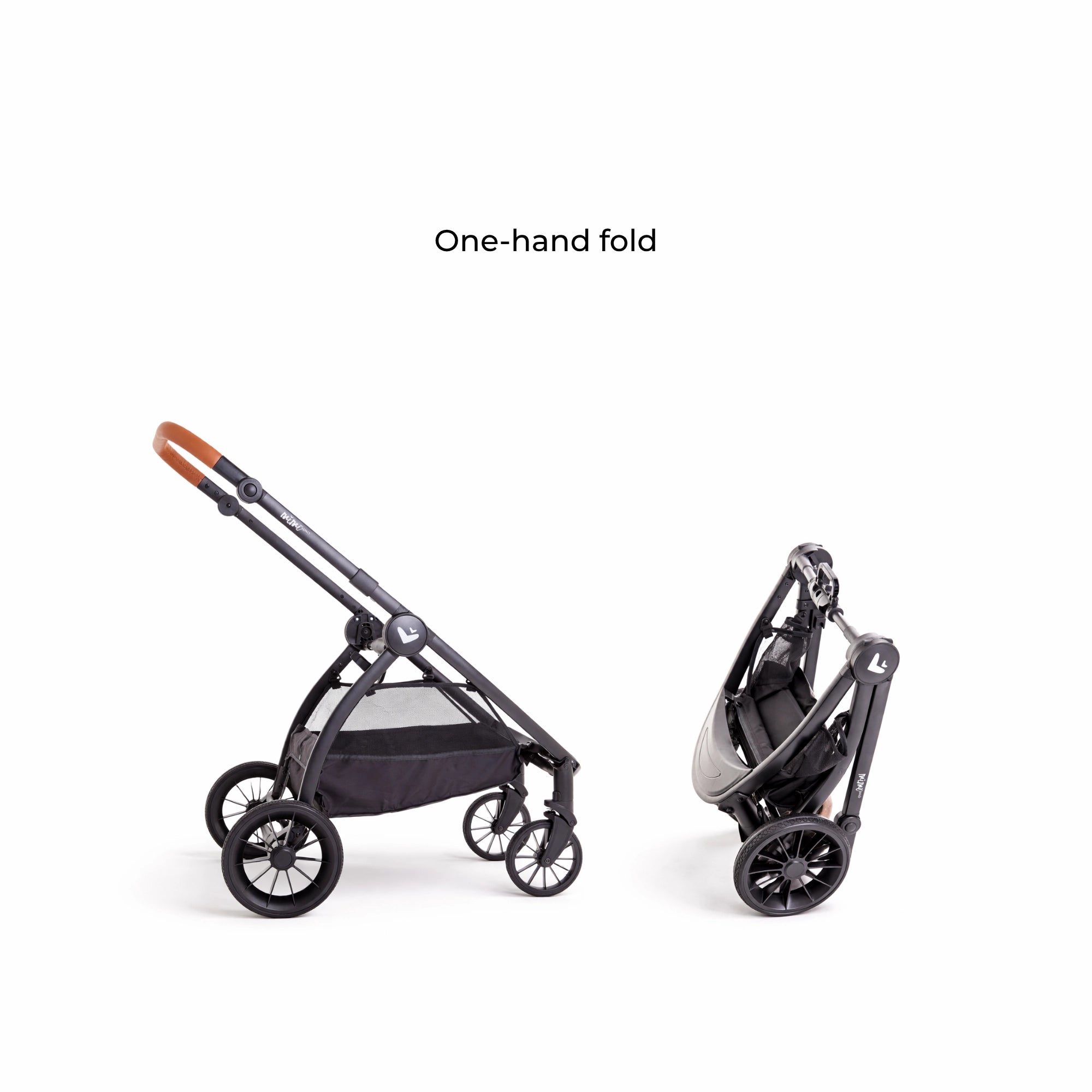 Mimi LUNO stroller folded for storage or car boot use