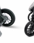 Mimi LUNO stroller wheel and suspension detail